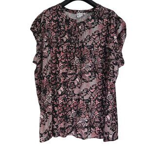 JUNAROSE Pink & Black Patterned  Top 24